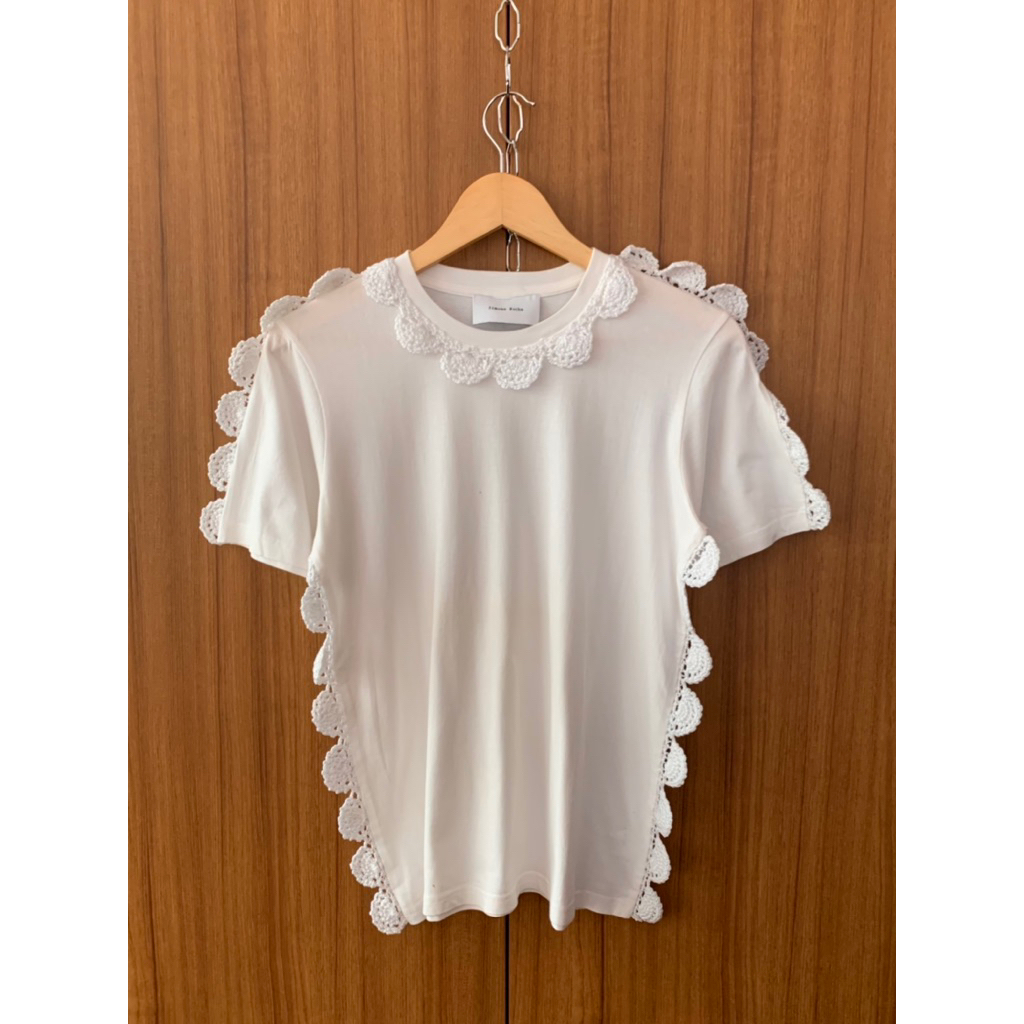 Private Eyes - Simone Rocha White Crochet Top