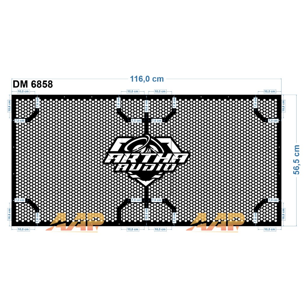 Grill Sound Tutup Box Speaker Plat Besi Anti Karat Custom Ukuran Bebas Motif