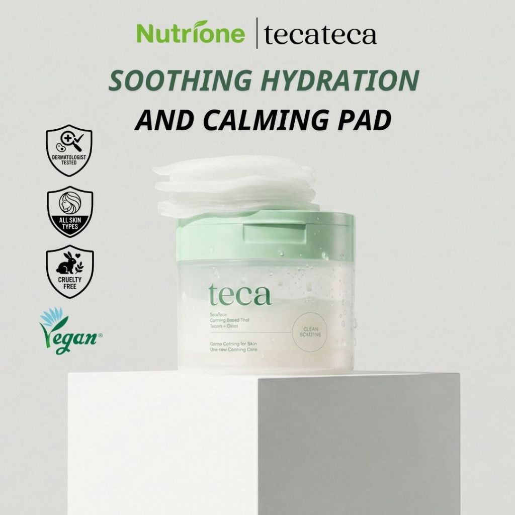 [Nutrione] Tecateca Calming Toner Pad Cica – Toner Pad Kulit Sensitif & Berjerawat (70 Pads)