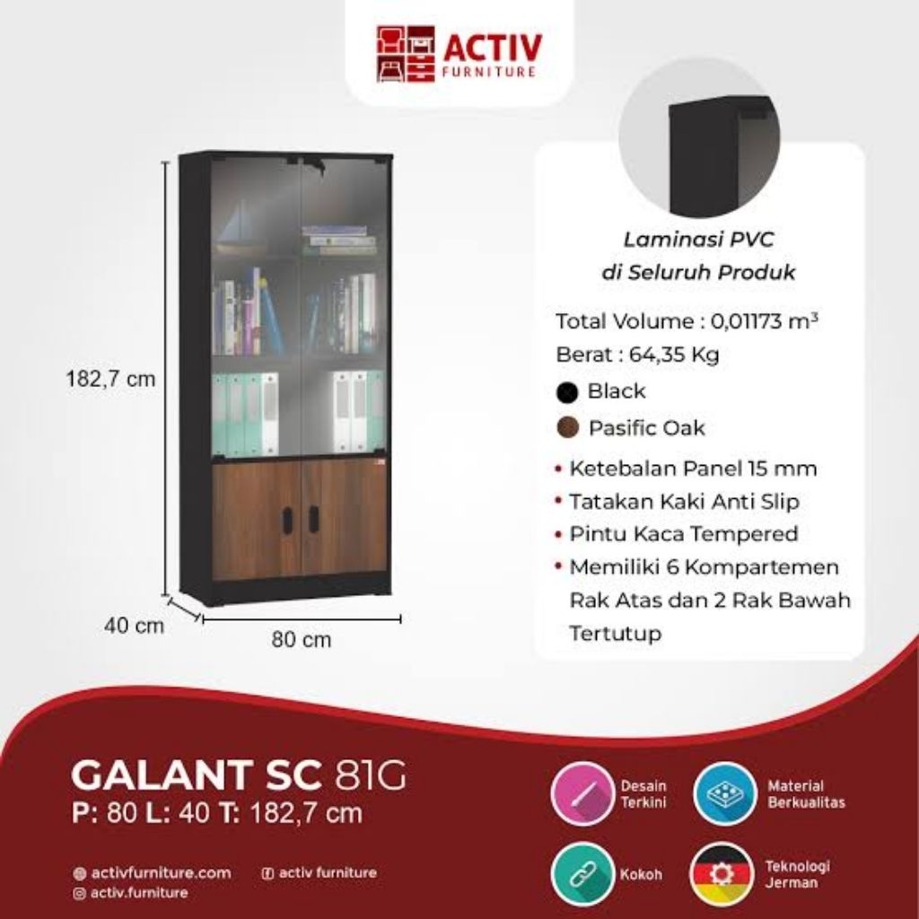 [Mebelbanjarmasin]Lemari kantor Galant sc 81 g