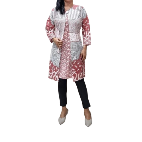 TUNIK MERAH BIRU BATIK TUNIK JUMBO BAJU WANITA MUSLIM