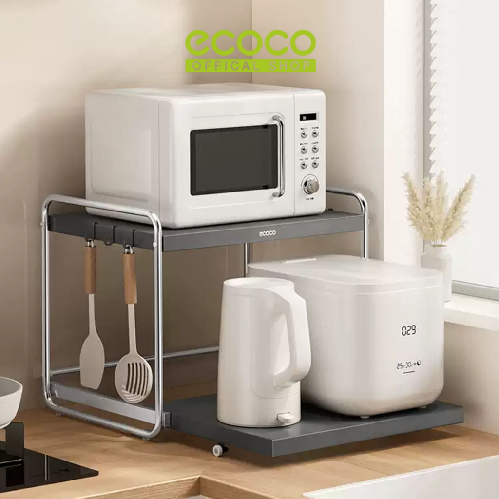 ECOCO Microwave Oven Rack Aluminium (Basic/Standard) - Rak Microwave Aluminium / Rak Oven Minimalis 