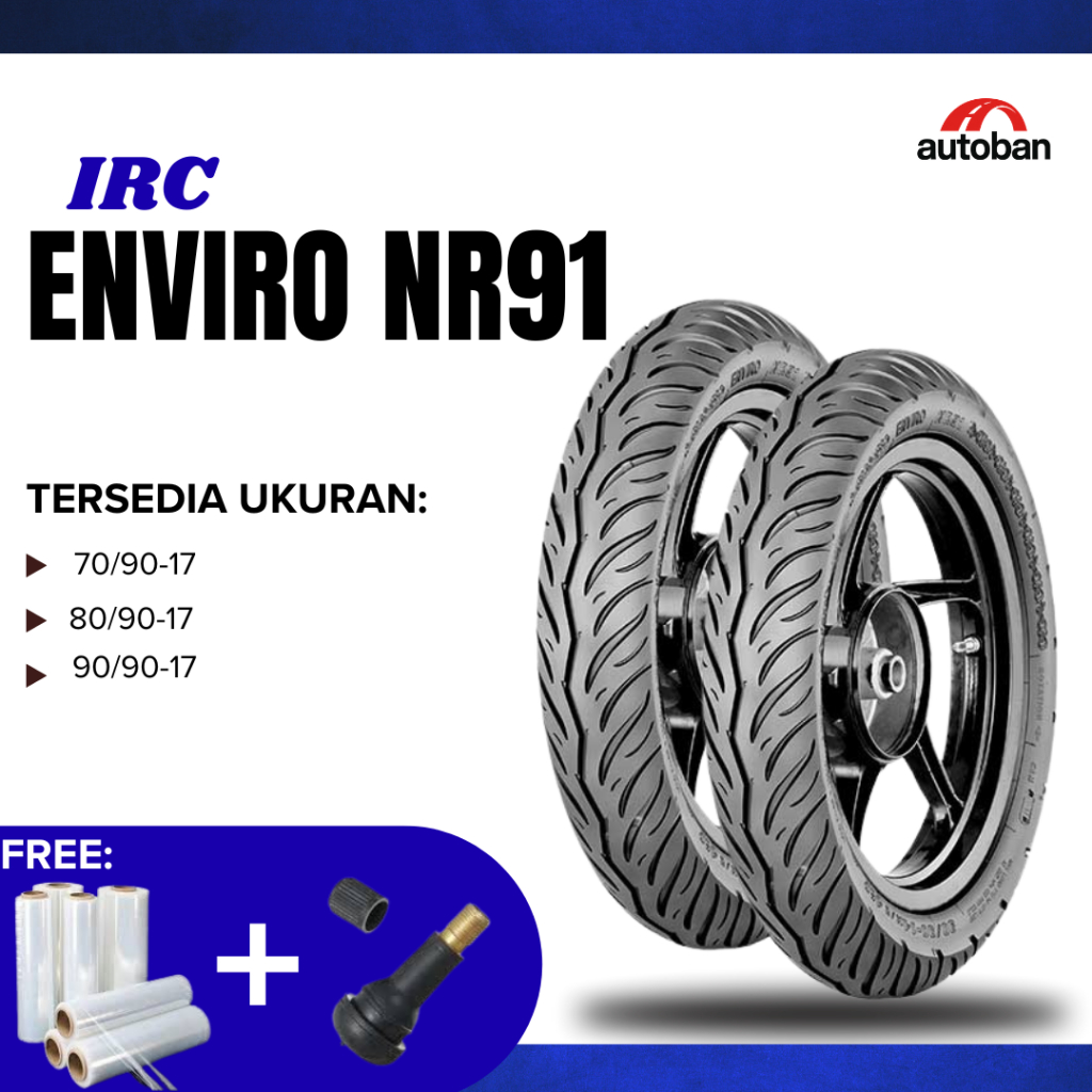 BAN IRC ENVIRO NR91 TUBELESS RING 17 ( 70/90-17 / 80/90-17 / 90/90-17) / BAN IRC ENVIRO NR91