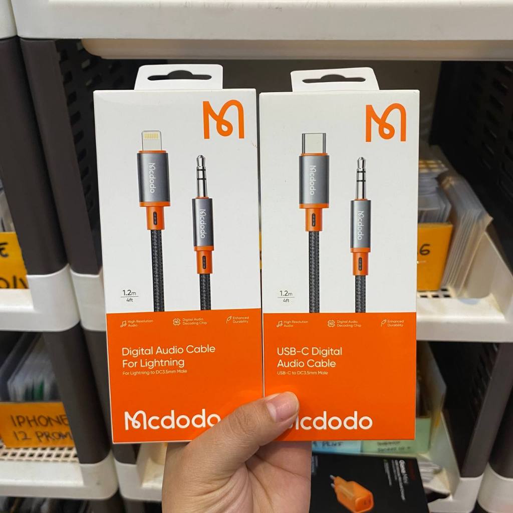 MCDODO KABEL AUDIO JACK 3.5 LIGHTNING IPHONE /TYPE C TO JACK