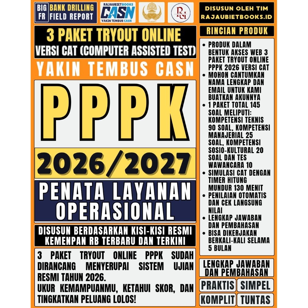LATIHAN SOAL TRYOUT PPPK PENATA LAYANAN OPERASIONAL 2026/2027