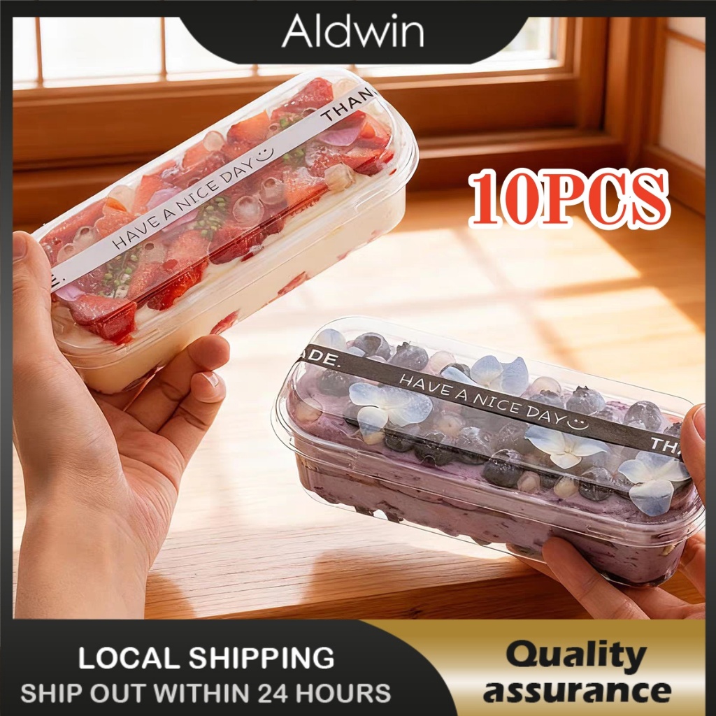 10PCS Mika Dessert Korean Dessert Box Panjang / Box Mika Kue Panjang / Box Mika Tiramisu Pudding Pan