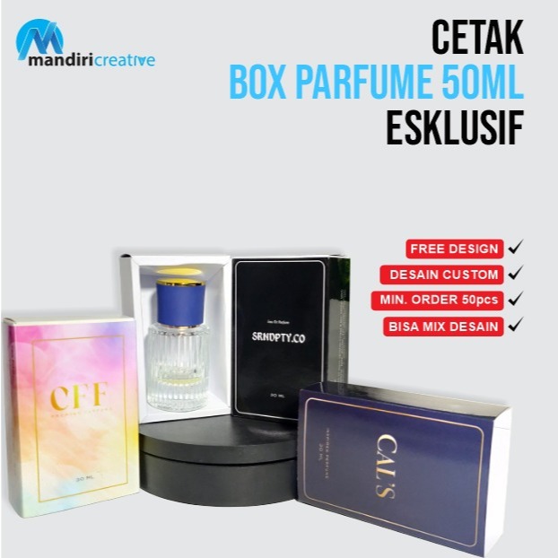 Sleding Box Parfum 50 ml  bisa semua jenis botol parfum 50ml