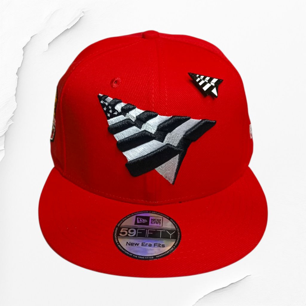 TOPI PAPER PLANES RED LOGO PESAWAT KERTAS SNAPBACK KEREN