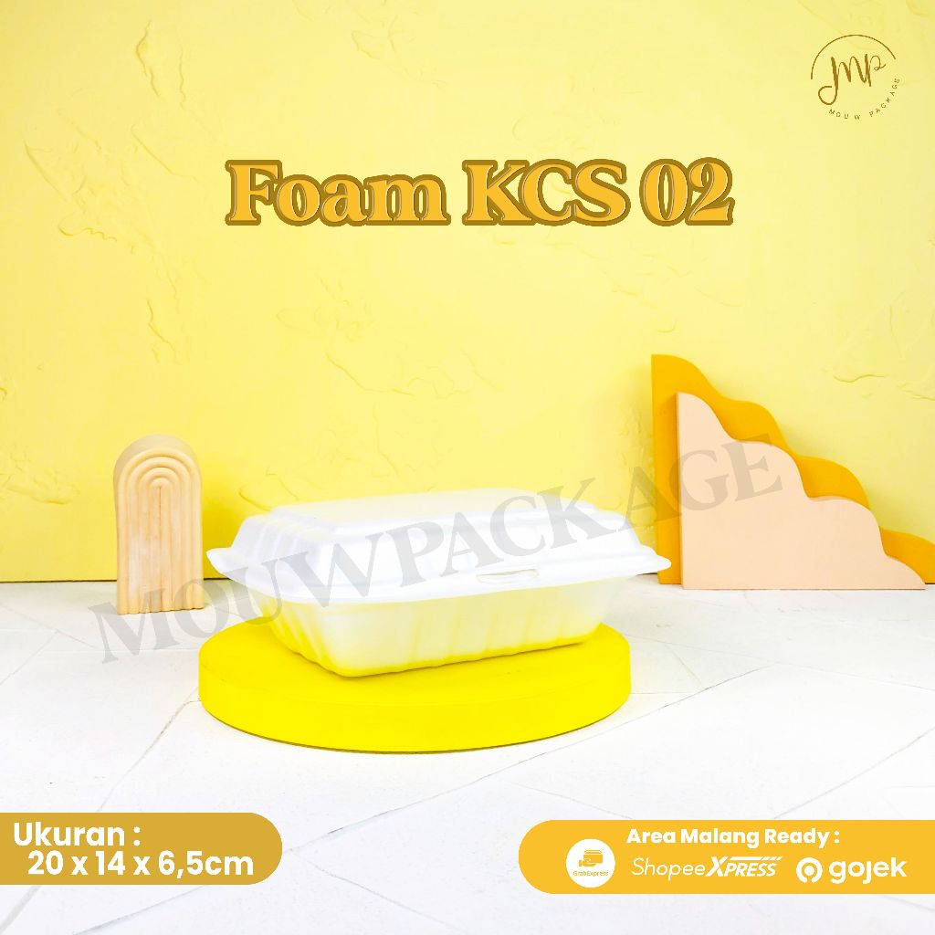 KOTAK MAKAN STEROFOAM / STYROFOAM NASI / STYROFOAM BUBUR / STYROFOAM BAKMI / KCS 2 Foam