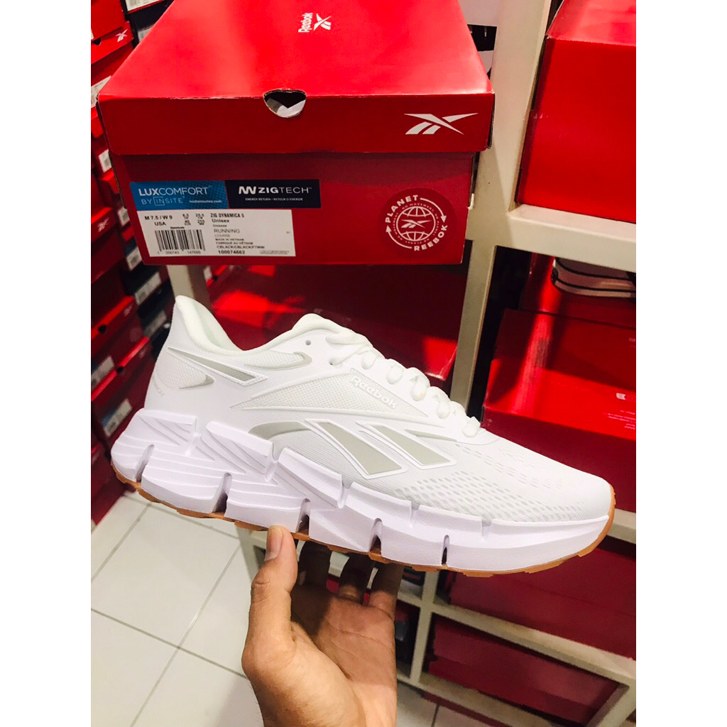 BIG SALE REEBOK ZIG 6.0 PUTIH [100225491] ORIGINAL SEPATU PRIA/RUNNING/LARI/SNEAKERS
