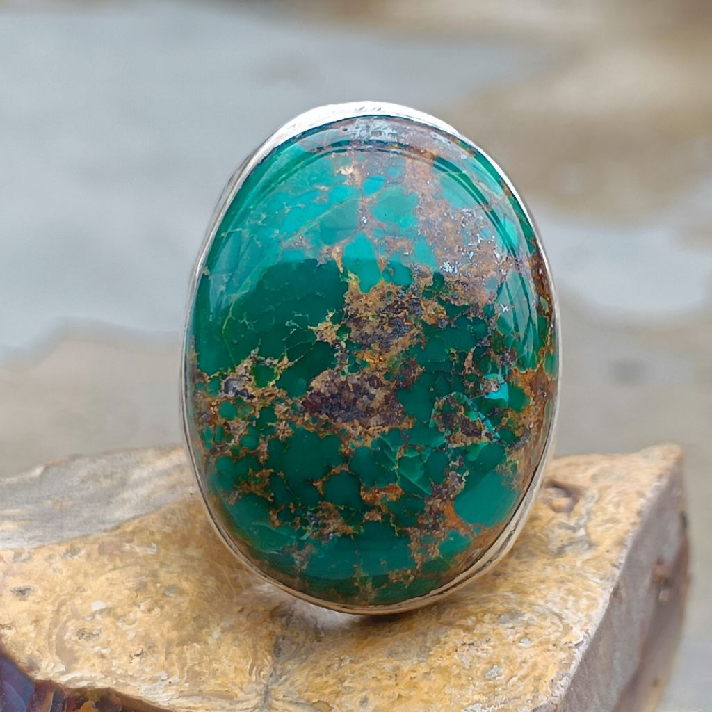 pirus hijau jadul pirus ijo dondong ring perak