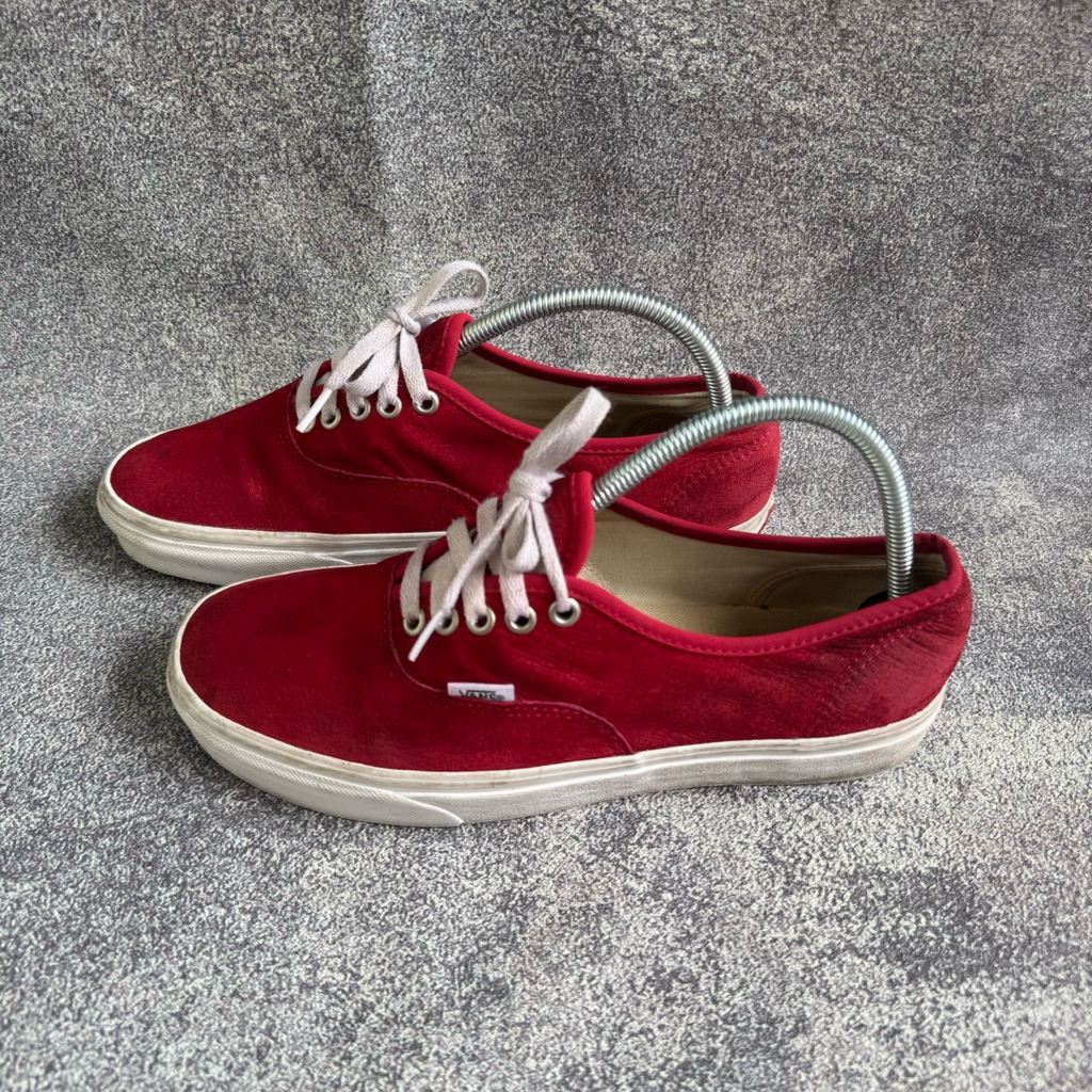 Vans Authentic Scotchgard Pig Suede Red