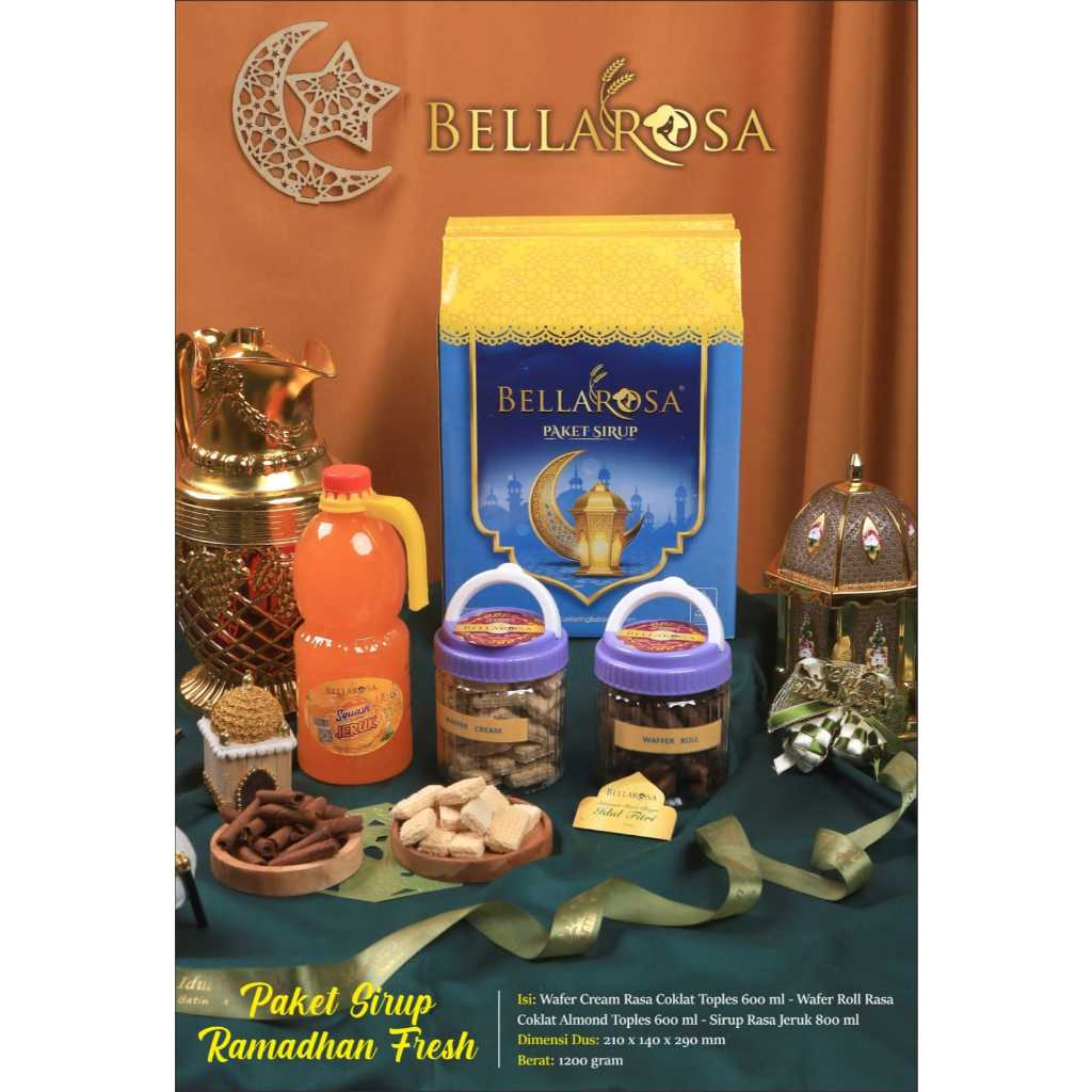 PAKET SIRUP BELLAROSA HAMPERS KUE KERING LEBARAN 1 BOTOL 4 KUE / PAKET SIRUP LEBARAN DIBUAT TAHUN 20