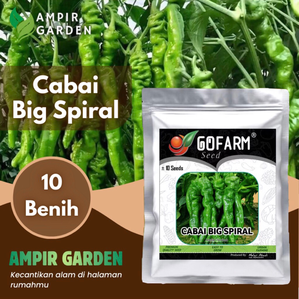Benih CABAI BIG SPIRAL Kemasan Premium GOFARM / Biji Tanaman Sayuran Cabe Besar / Cabai Jumbo