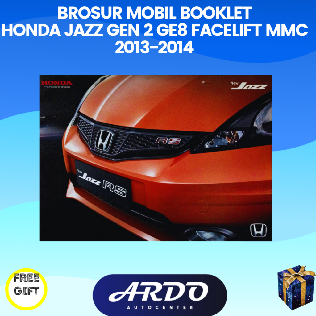 Brosur Katalog mobil Honda Jazz GE8 Facelift MMC Last Edition 2013-2014 versi Booklet atau Buku