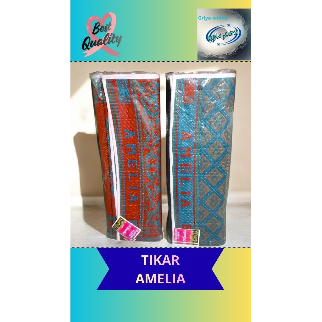 Tikar lipat telisir (AMELIA) / samak plastik / kloso tanggung