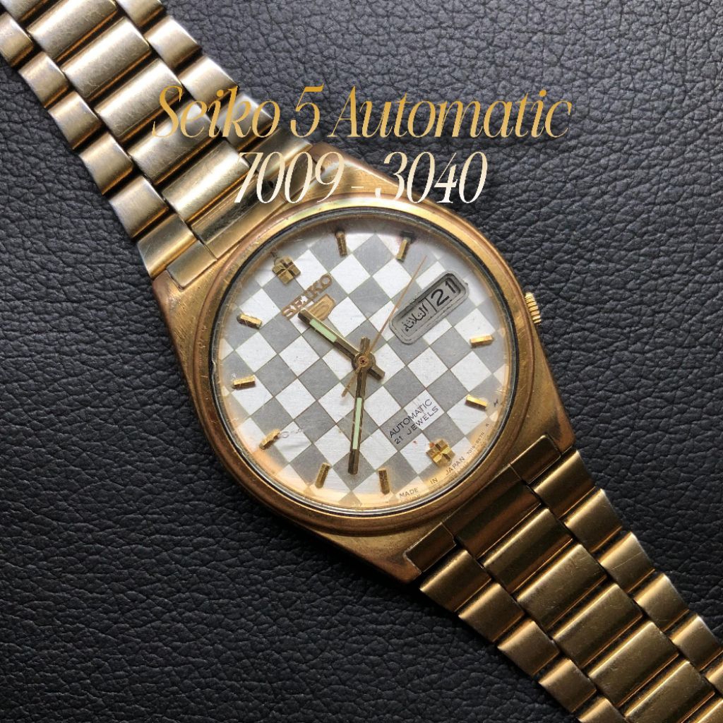 SEIKO 5 AUTOMATIC 7009 DIAL CHESS