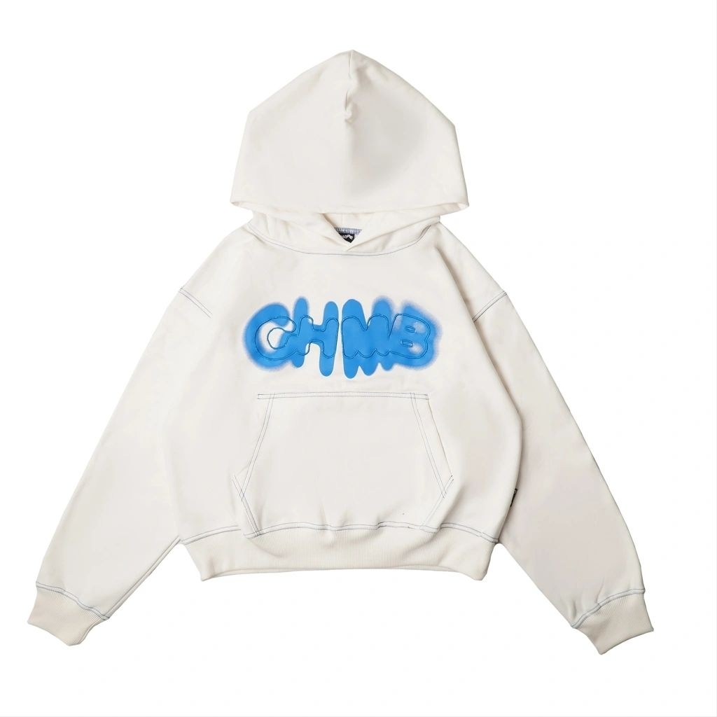 CHMB - Boxy Hoodie Chambredelavain - Contrasting broken white