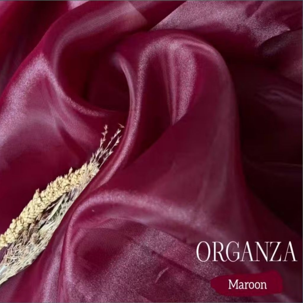 Kain Organza Organdi Polos Premium Kain Kaca Meteran