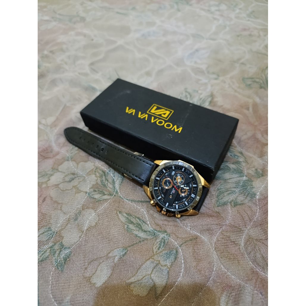 Jam tangan pria VAVA VOOM 216 jam tangan stainless stell tali kulit