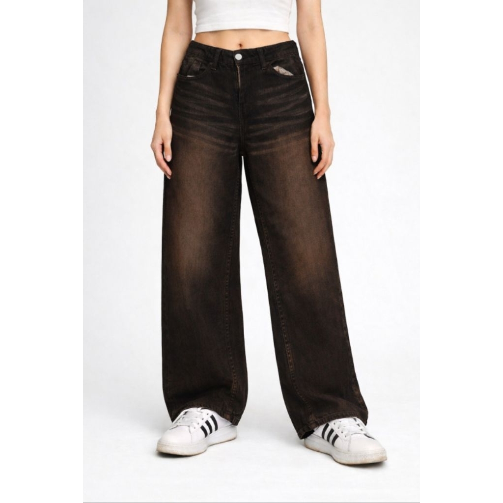 CALLOSO HITAM FADE NATURAL Jeans – Celana Jeans Straight Wanita