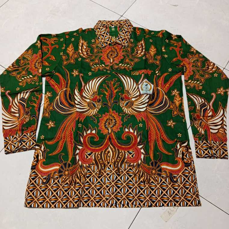 Seragam Batik Guru FKDT Katun Kerah Kemeja Pria Ukuran M-XXL