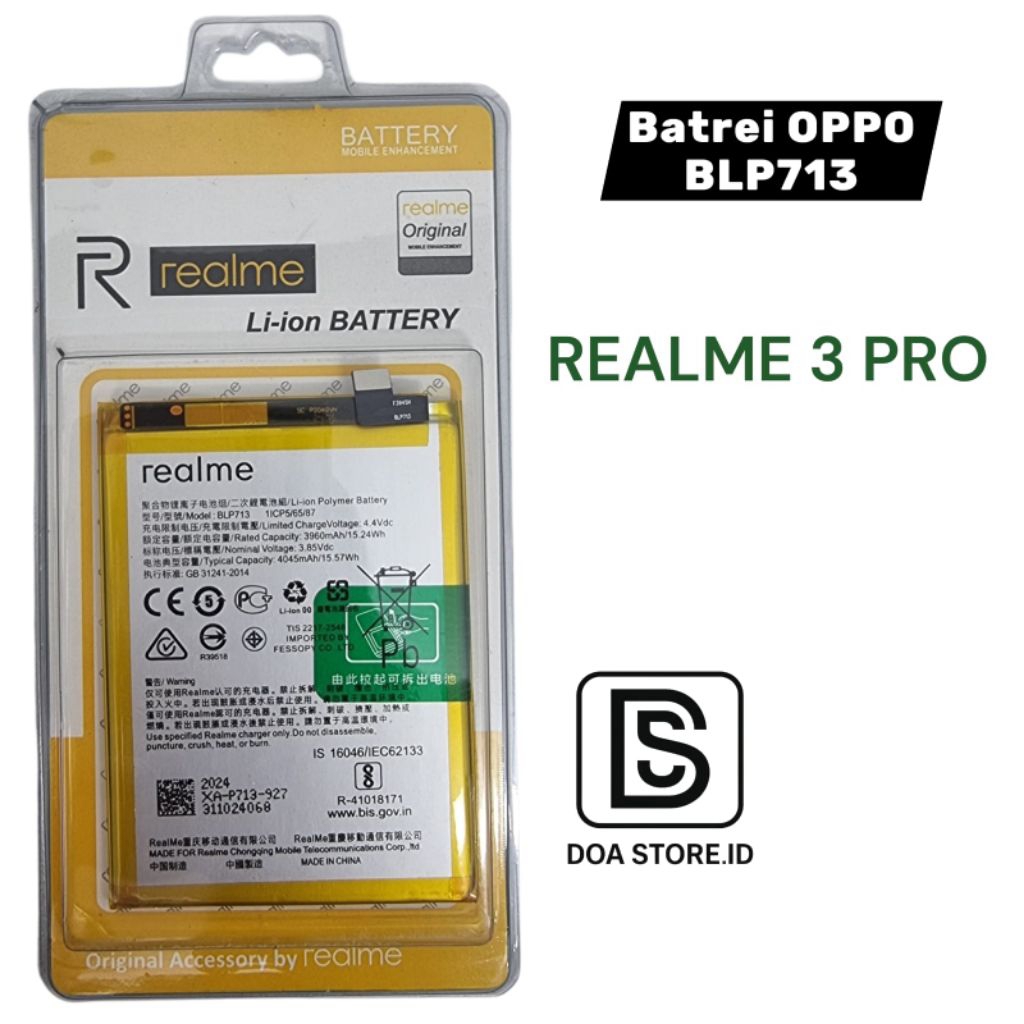 BATREI OPPO BLP713 , BATREI OPPO REALME 3 PRO
