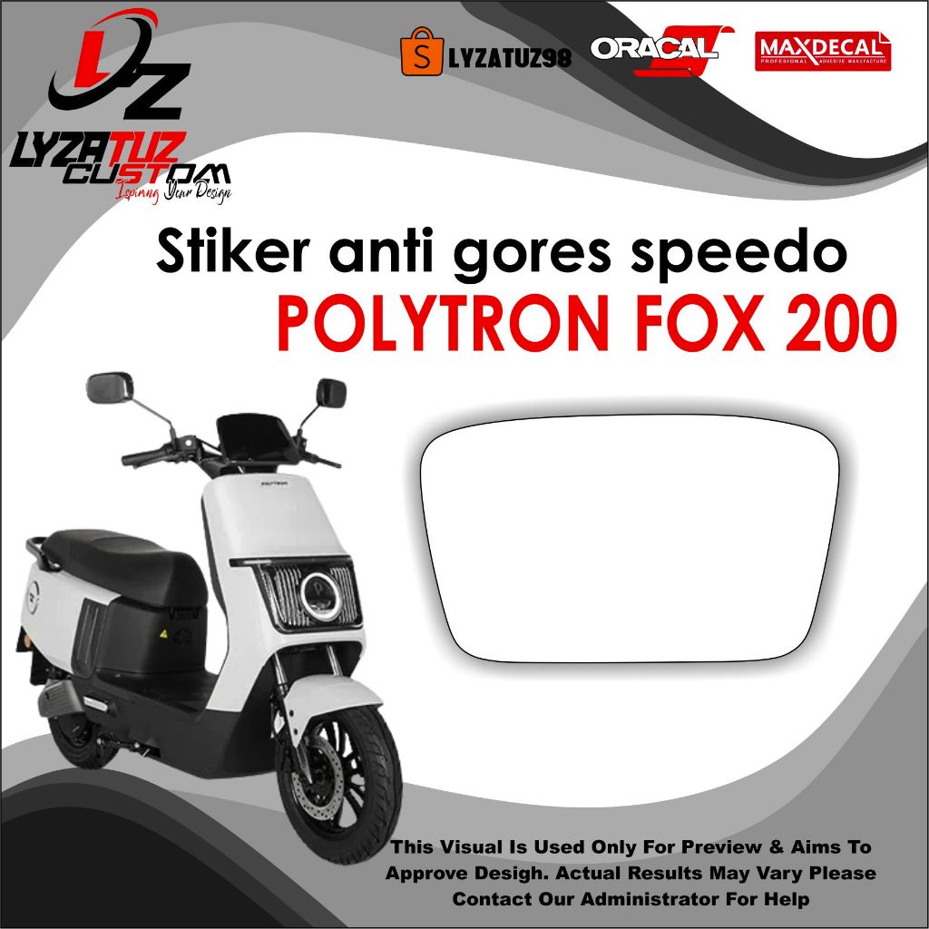 STIKER ANTI GORES SPEEDOMETER POLYTRON FOX 200 STICKER PELINDUNG SPIDO SPEEDO