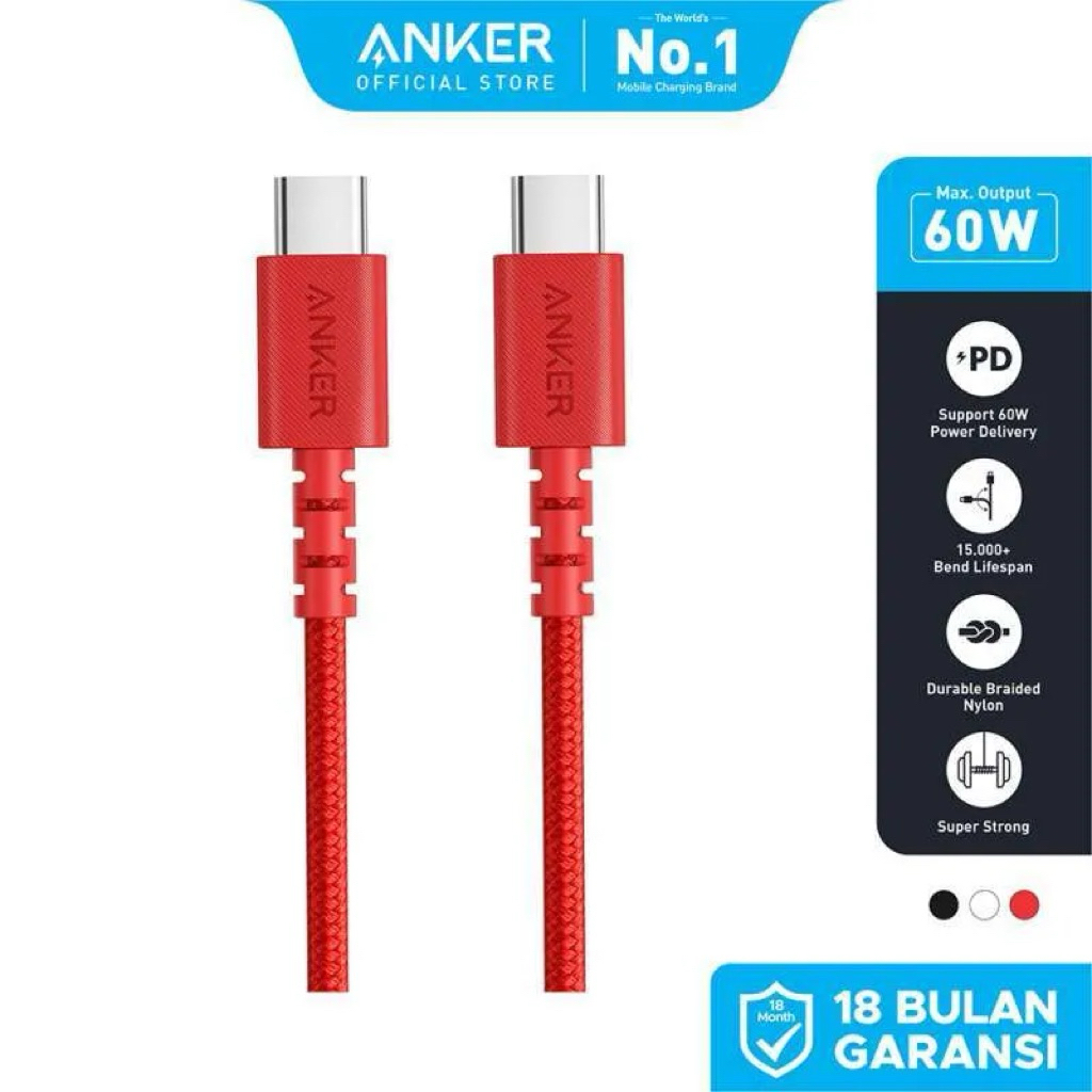 Kabel Anker Type C to C 60W (A8032)