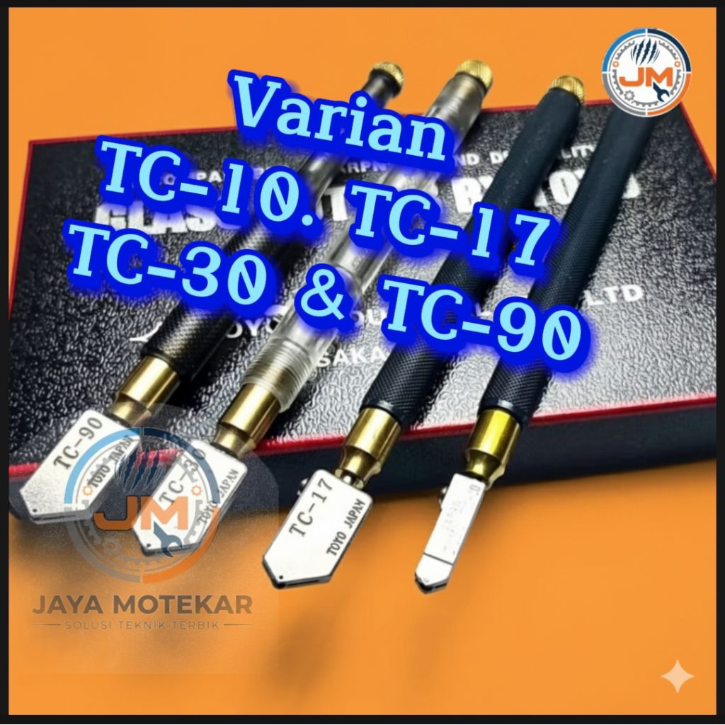 Pemotong Kaca TOYO Japan Original TC-10 TC-17 TC-30 TC-90 / Alat Potong Kaca Cermin Keramik Oil Glas