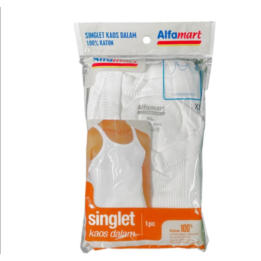 Alfamart/Scorlines Singlet Kaos Dalam Putih XL