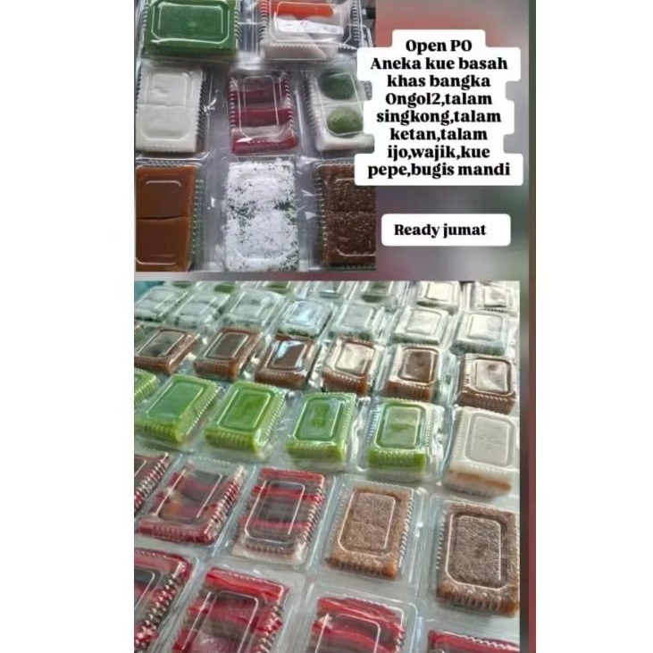 [PO] Aneka Kue Basah : Ongol2, Talam, Wajik, Pepe, Bugis Mandi/Jongkong Bangka/Samkokpan (Ready 08 M