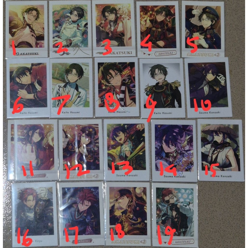 Pashakore / PAshots Ensemble Stars Akatsuki Hasumi Keito Kanzaki Souma Kiryu Kuro