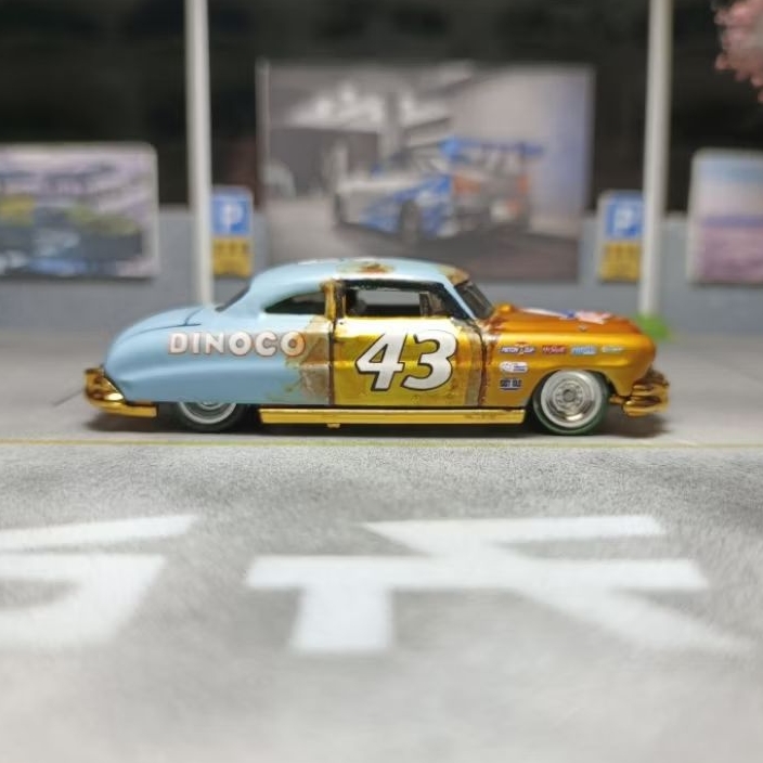 hot wheels hudson hornet dinoco 43 custom