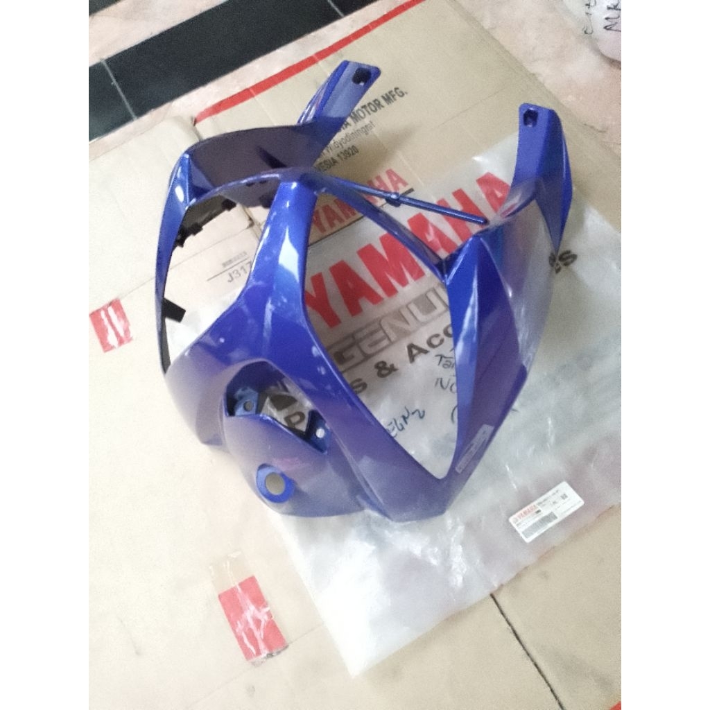 Tameng Depan Legshield 1 Yamaha Nouvo Z Biru DPBMC Biru Tua Original YGP New Old Stock
