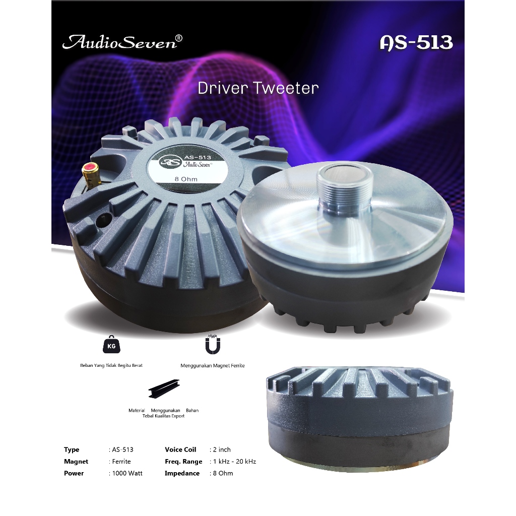 Driver Tweeter AS 513 Audio Seven Original High Quality