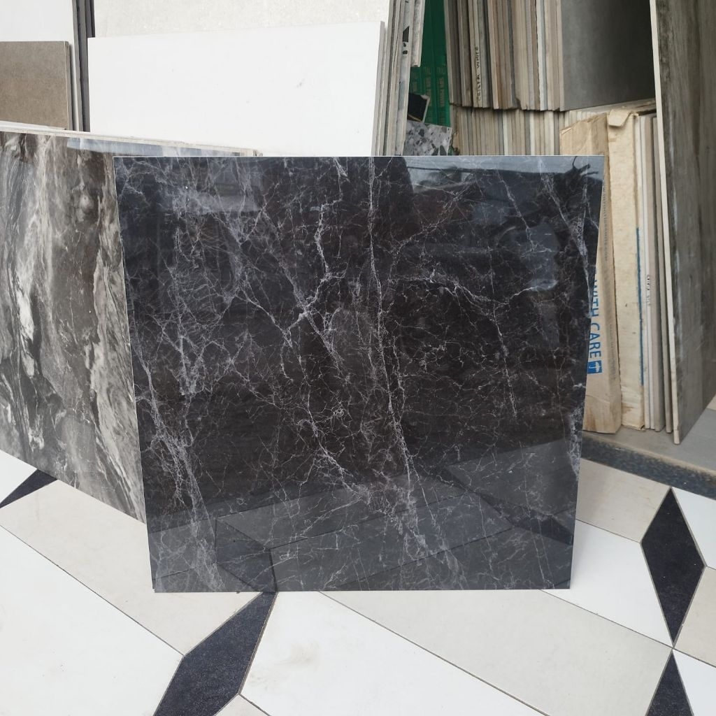 Granite Infiniti Rillan Black 60x60 Glass Polish Granit Motip Marmer