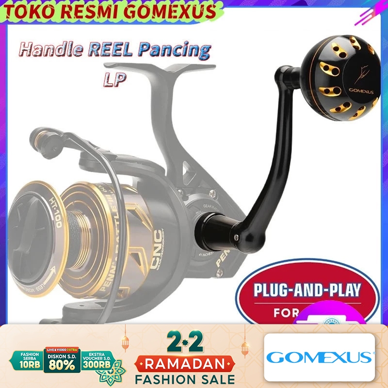 Gomexus Power Handle 65mm Untuk Penn Battle II & III Conflict Spinfisher Handle Reel Spinning Pancin