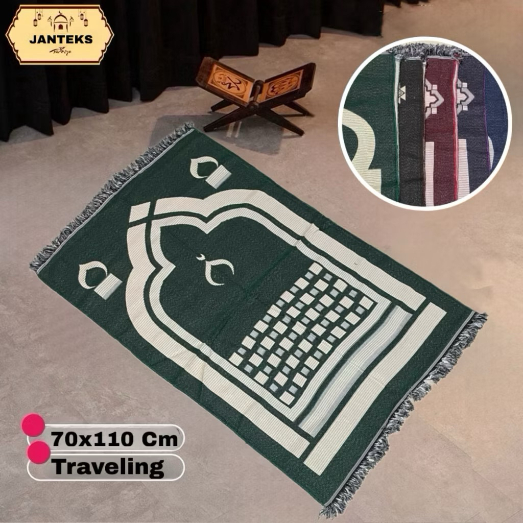 JANTEKS TRAVEL 70x110 Cm| Sajadah Travel Turkiye Jumbo Dewasa Souvenir Haji & Umroh |Souvenir Tahlil