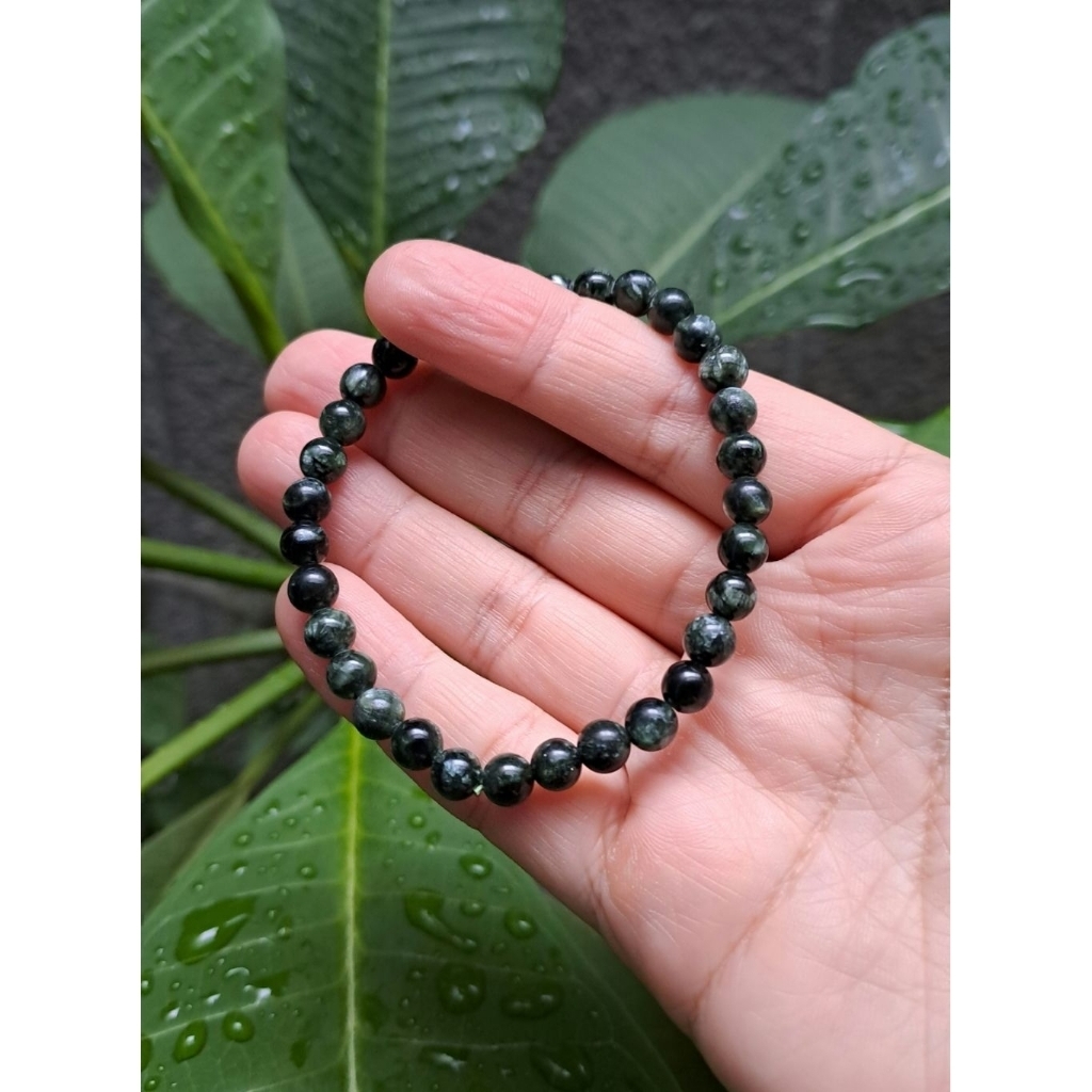 Seraphinite Bracelet - Gelang Batu Alam Asli dengan sertifikat