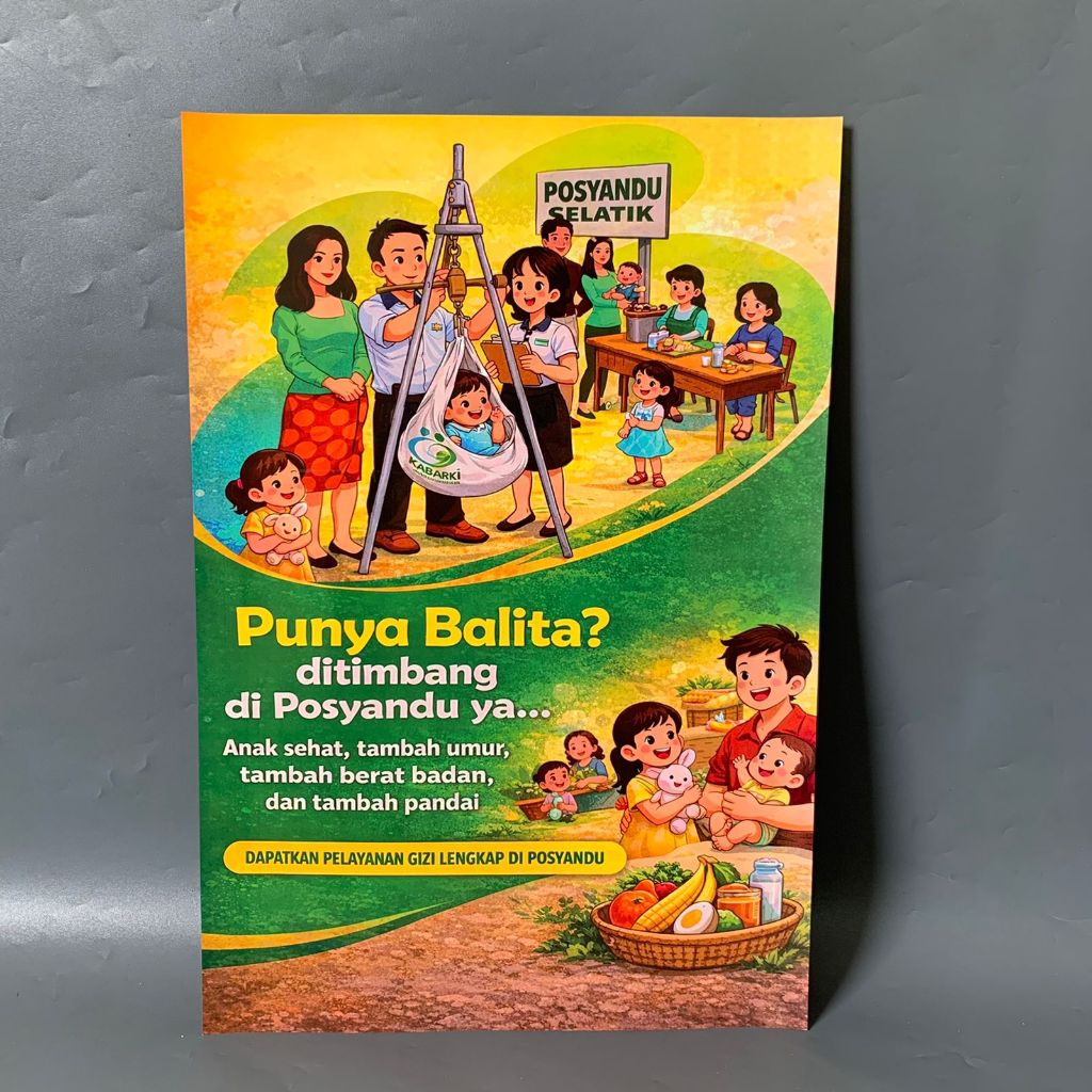 Poster Timbang Balita - Poster Edukasi Kesehatan Anak Full Color
