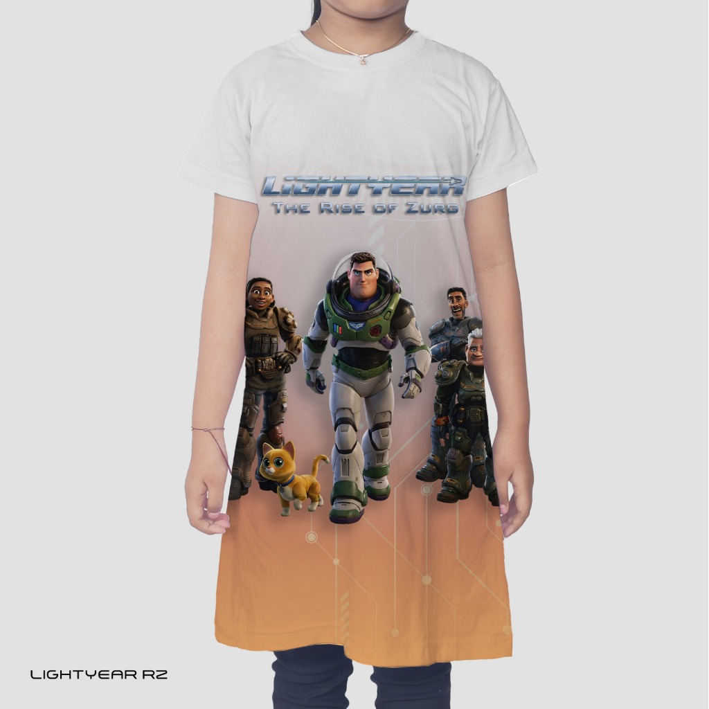 DRESS ANAK PEREMPUAN PRINT DISTRO 3R CPD ( LIGHTYEAR RZ )
