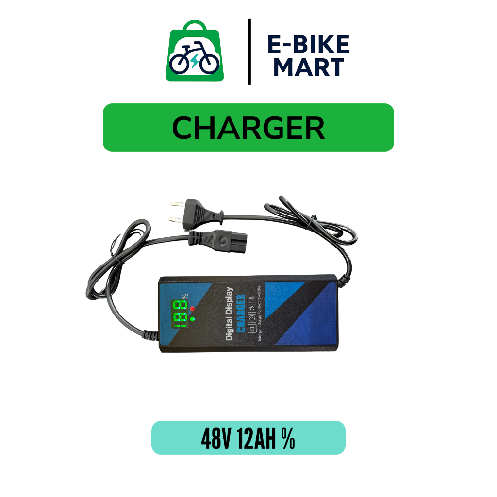 Charger Sepeda Listrik Digital 48V 12AH % KuangYu Exotic Pacific Goda Uwinfly Spare Part E-Bike