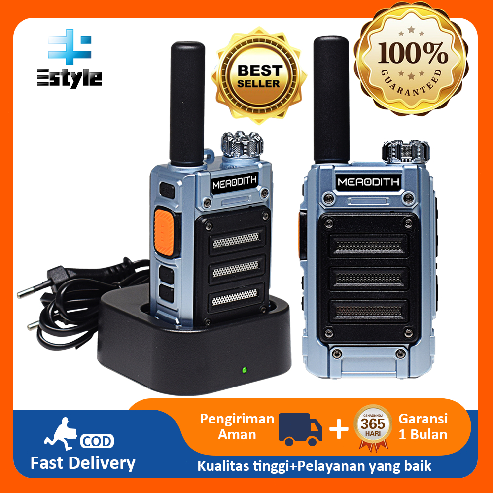 HT MERODITH MX65 Walkie-talkie Warna-warni Radio Satu Klik Frekuensi Mengikat Walkie-talkie Kecil Mi