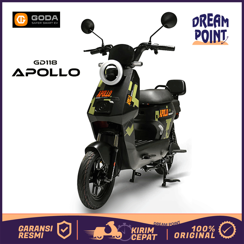 Sepeda Listrik GODA Apolo Ebike Anti Air Murah 3 Jutaan Untuk Dewasa Dan Anak Garansi Resmi