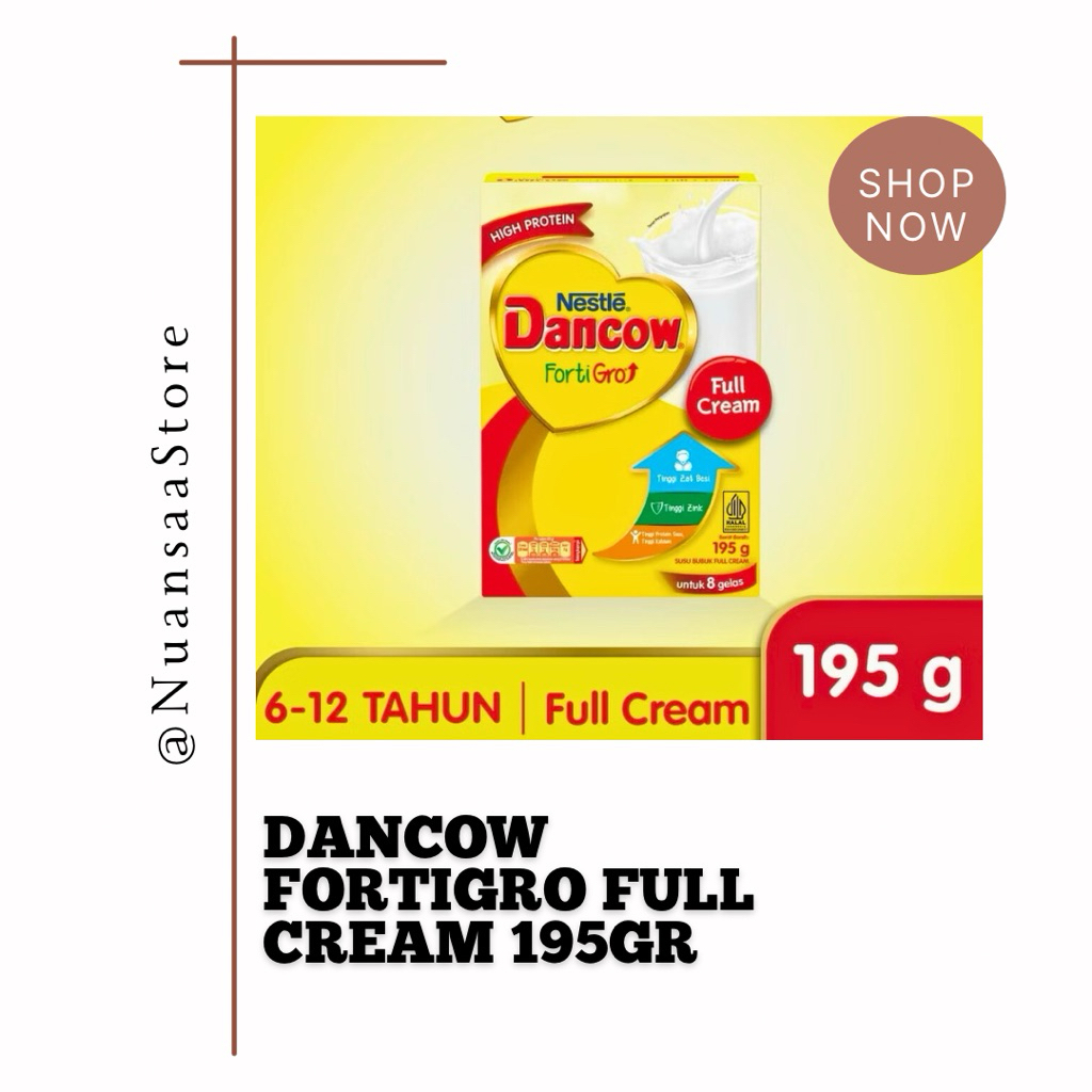Dancow susu fortigro full cream 195gr