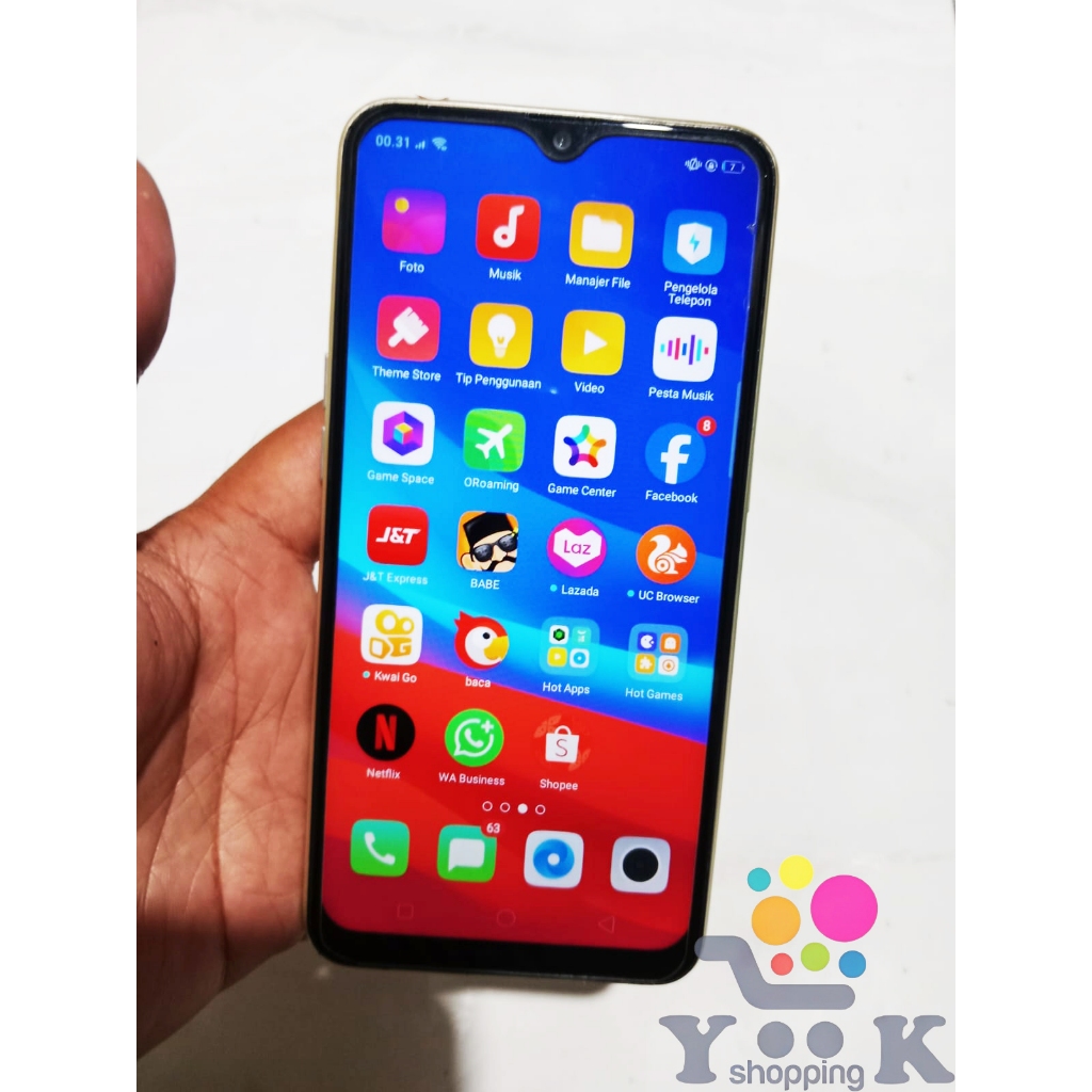 Hp Second Oppo A7 Original Ram 4 Internal 64 / Handphone Second