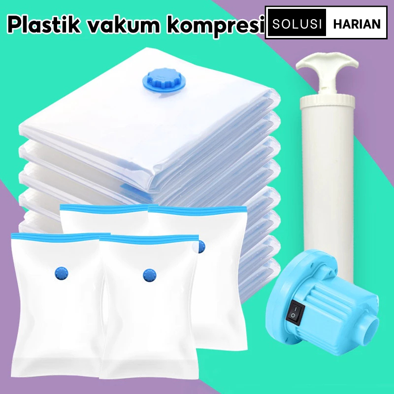 Plastik Vacuum Baju / Travel Packing / Plastik Ziplock / Vacuum Baju Traveling / Plastik Packing Baj