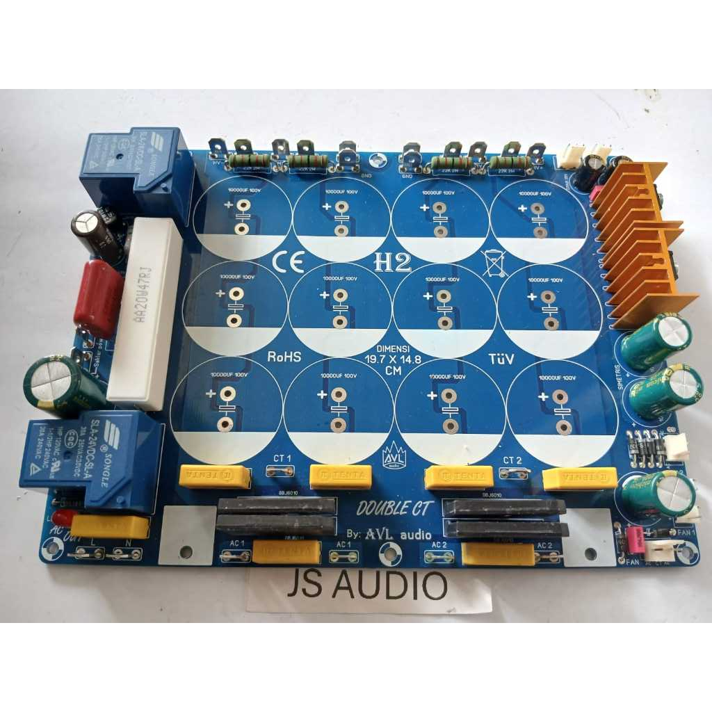 Kit psu class H 12 Elco Dobel CT double layer+Softstart+psu simetris Supply Fan kipas Psu kelas H2 d