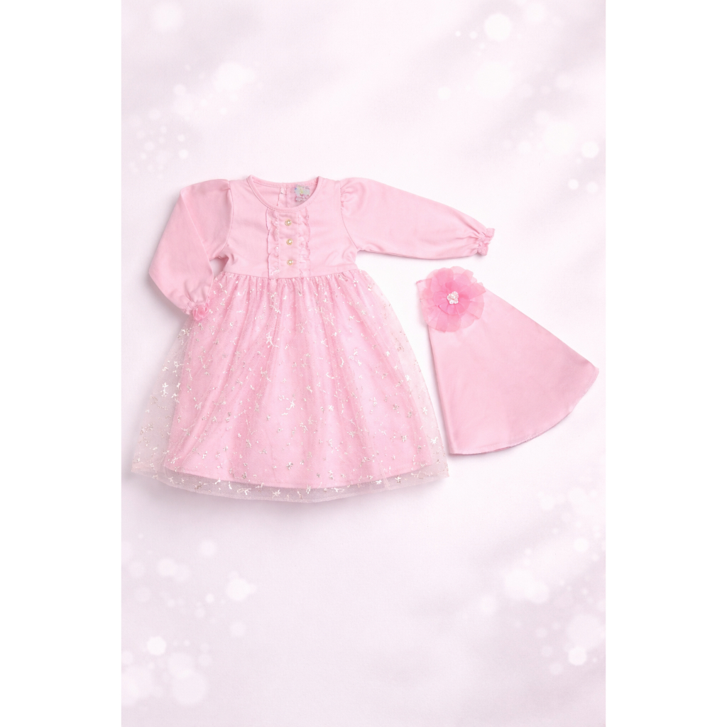 Babybell Gamis Brokat Mutiara | Gamis Baby Elegan Mewah Muslimah